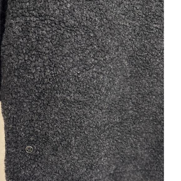 Lululemon Jacket Sincerely Sherpa Wool Wrap Heathered Black Size Women's Small - Picture 6 of 6